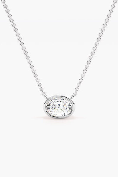 Oval Bezel Necklace