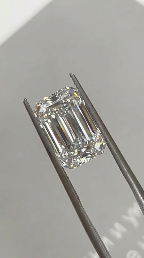 4.01ct Emerald Cut Lab Diamond