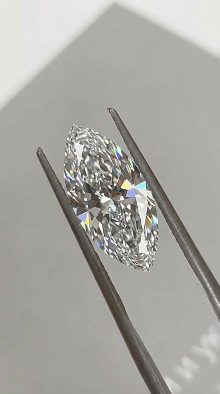 4.07ct Marquise Cut Lab Diamond