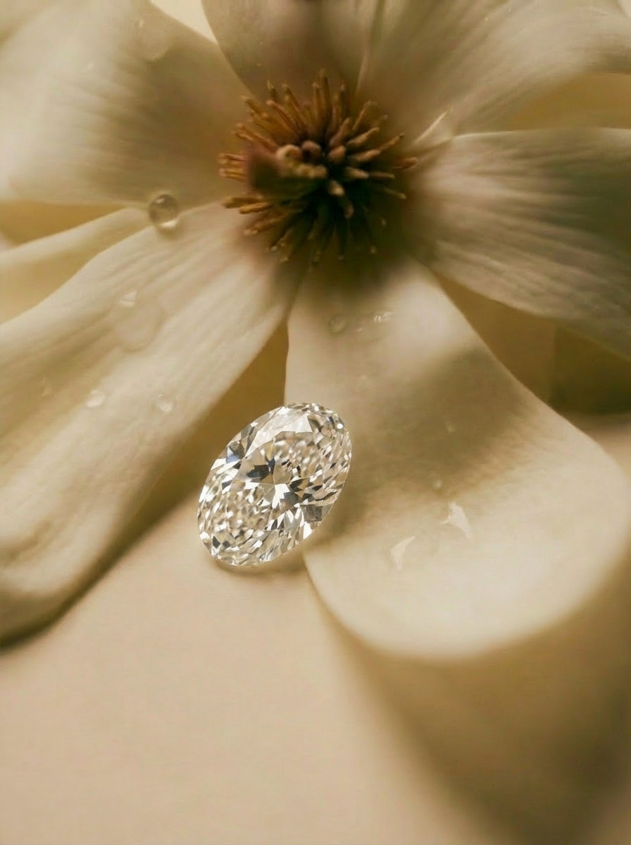 3ct Oval Cut Lab Diamond