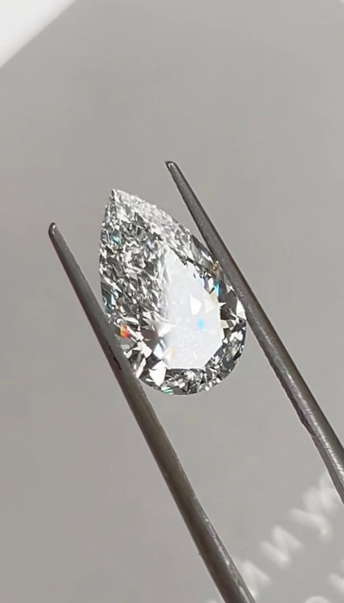 3.00ct Pear Cut Lab Diamond