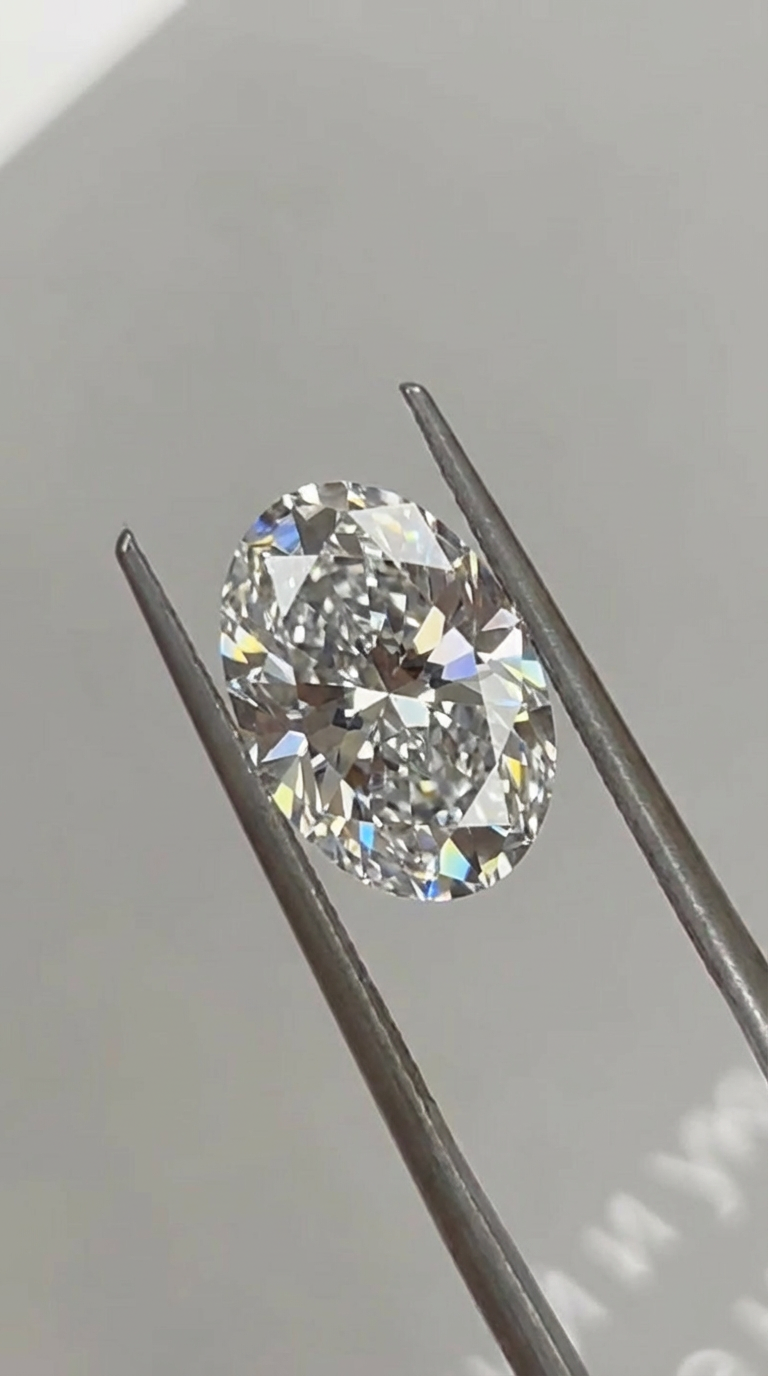 3ct Oval Cut Lab Diamond