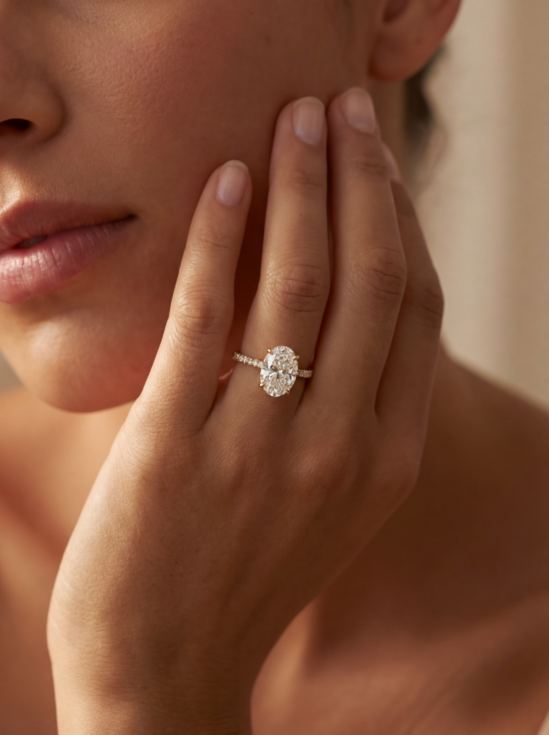 OVAL PAVÉ SOLITAIRE