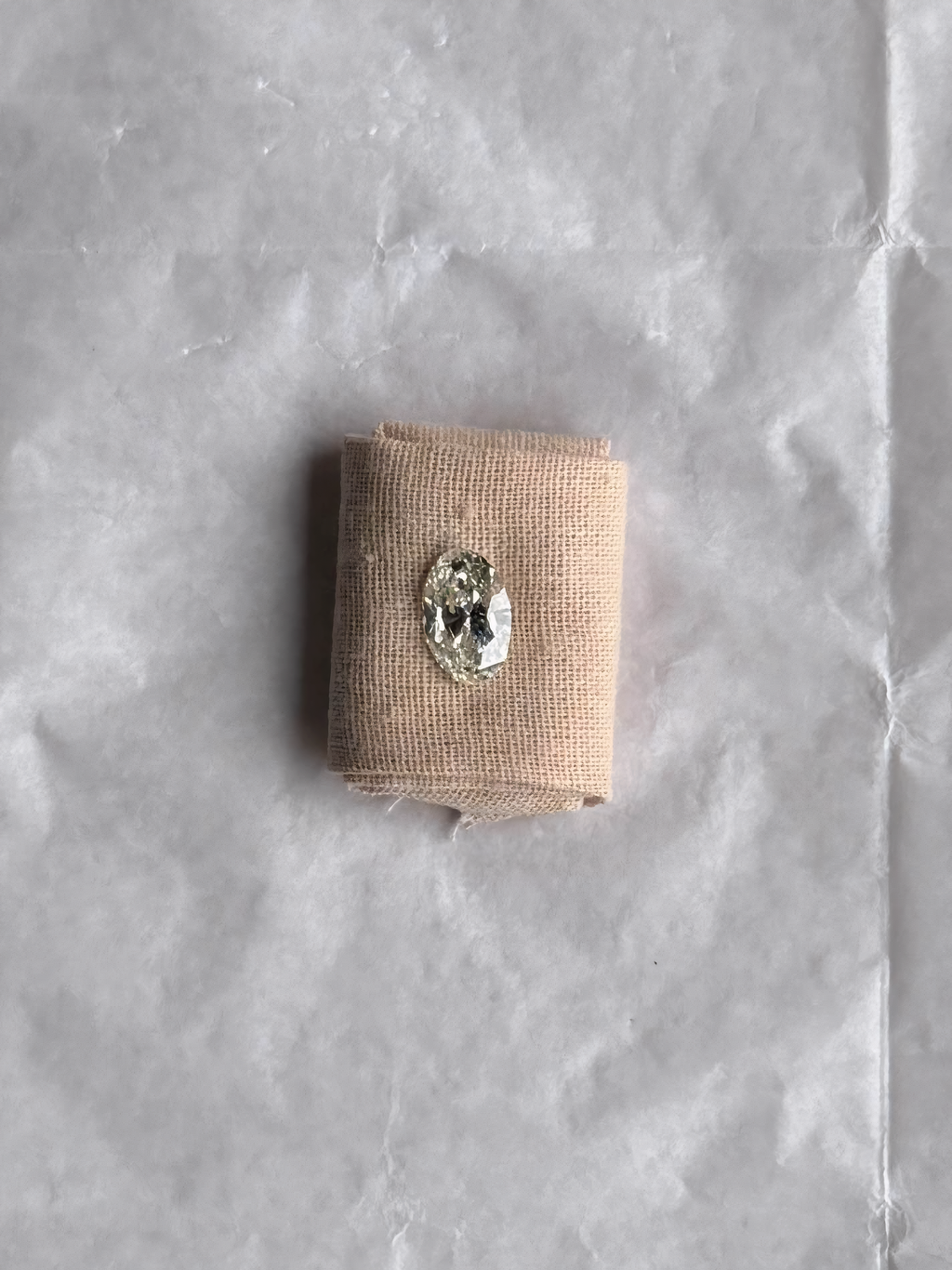 4.05ct Moval Cut Lab Diamond