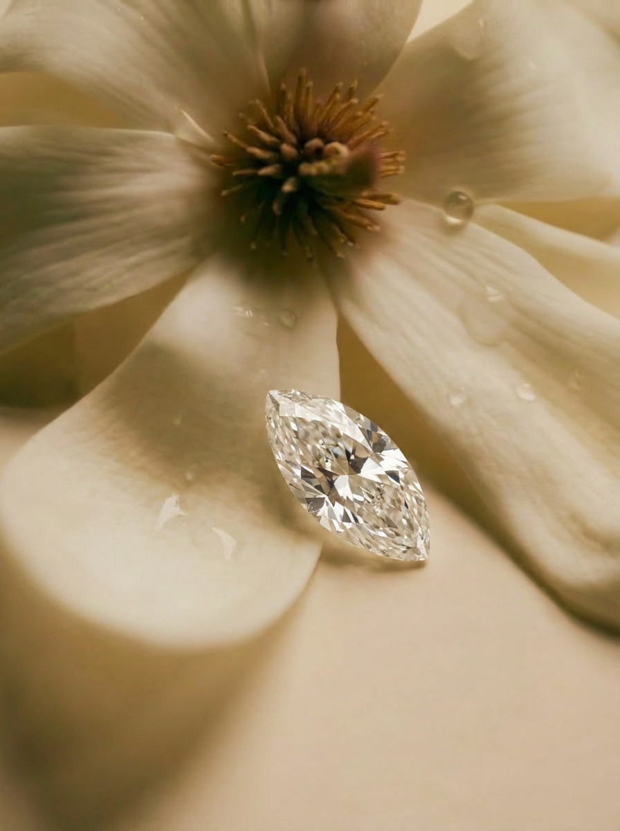 4.07ct Marquise Cut Lab Diamond
