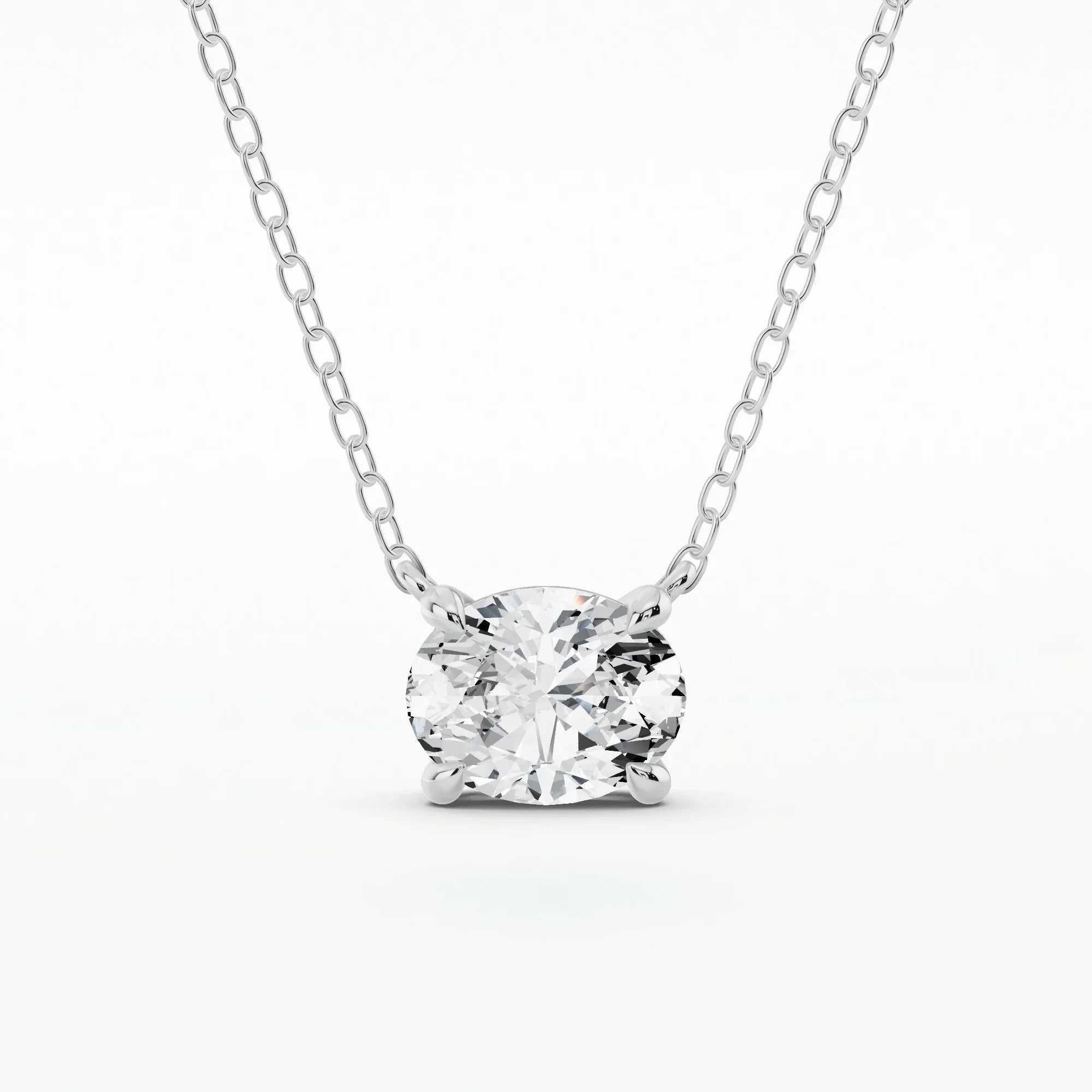 Oval Diamond Necklace