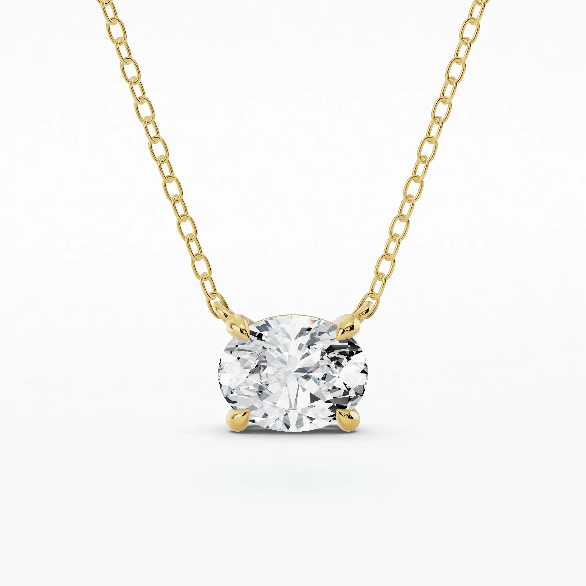 Oval Diamond Necklace