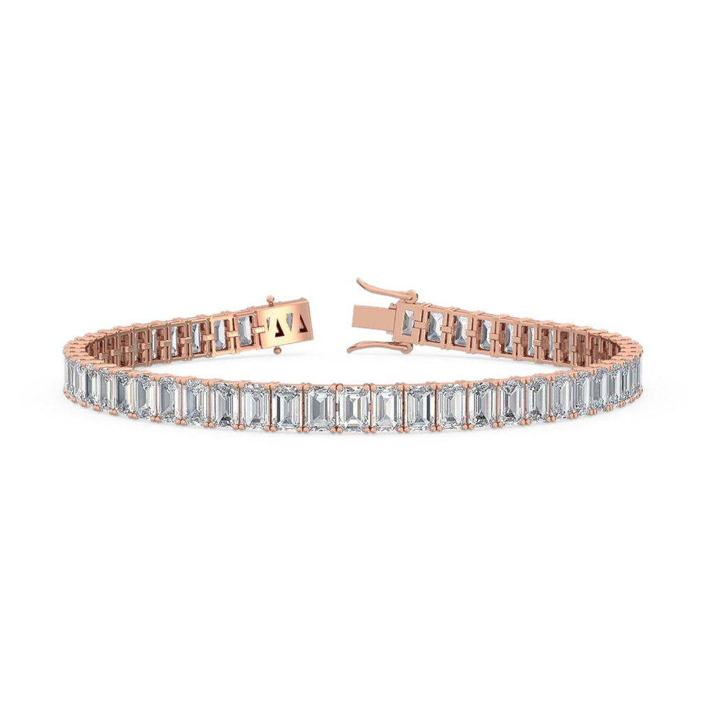 Celeste Emerald Diamond Bracelet in 9K Rose Gold - product image 3