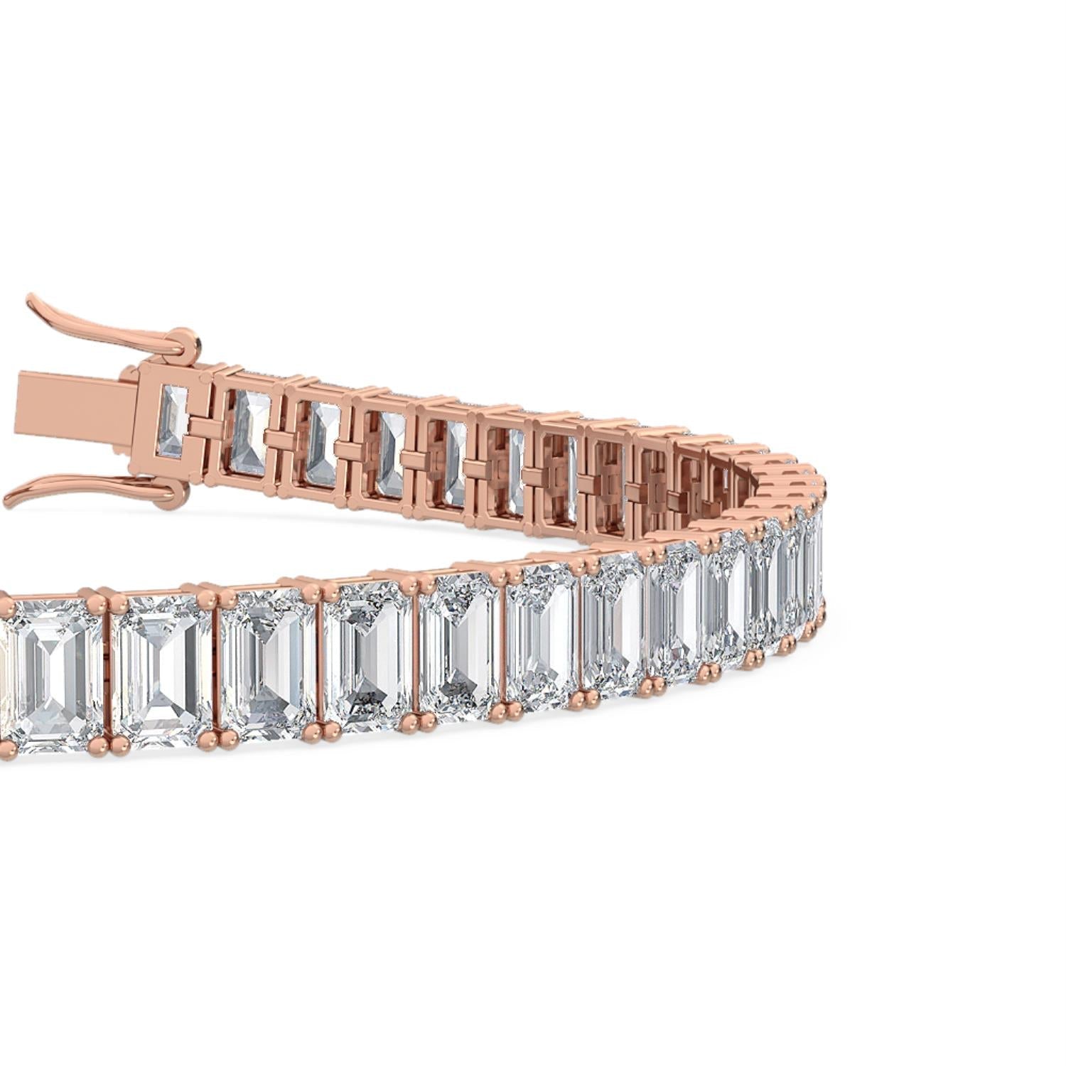 Celeste Emerald Diamond Bracelet - rose gold product image 3
