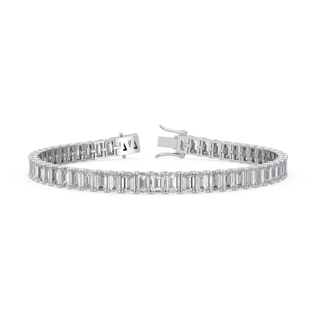 Celeste Emerald Diamond Bracelet in 9K White Gold - product image 2