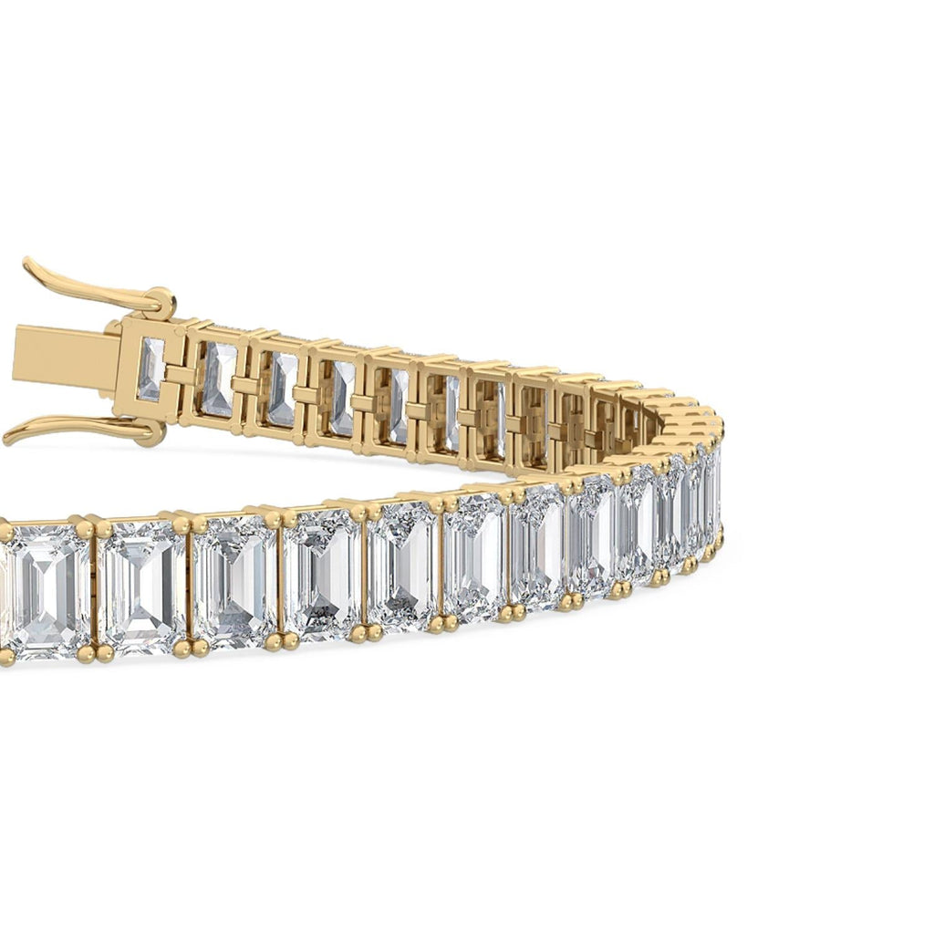 Celeste Emerald Diamond Bracelet - yellow gold product image 3
