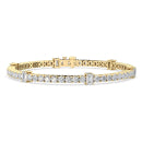 Signature Emerald & Round Bezel Tennis Bracelet