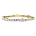 Signature Emerald & Round Bezel Tennis Bracelet - yellow gold product image 1