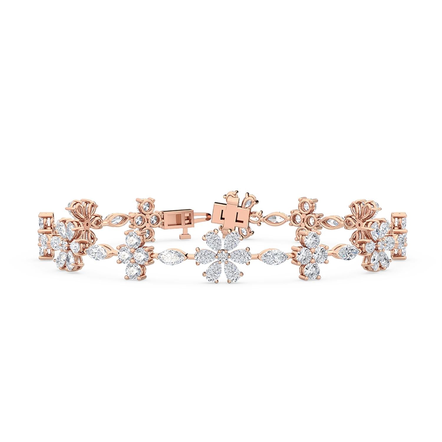 Isla Diamond Line Bracelet in 9K Rose Gold - product image 3