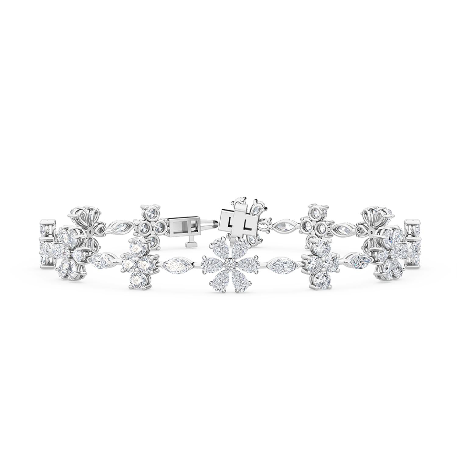 Isla Diamond Line Bracelet in 9K White Gold - product image 2