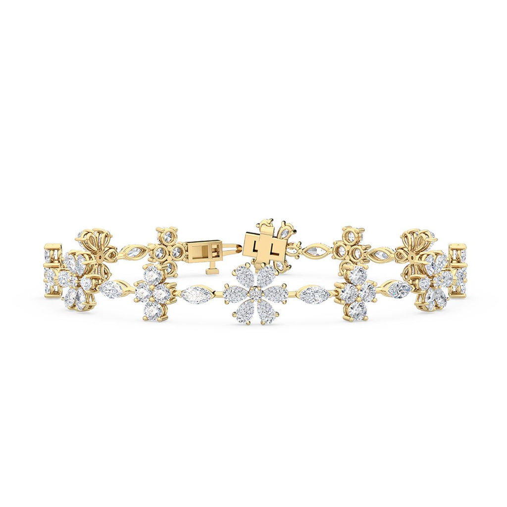 Isla Diamond Line Bracelet in 9K Yellow Gold - product image 1