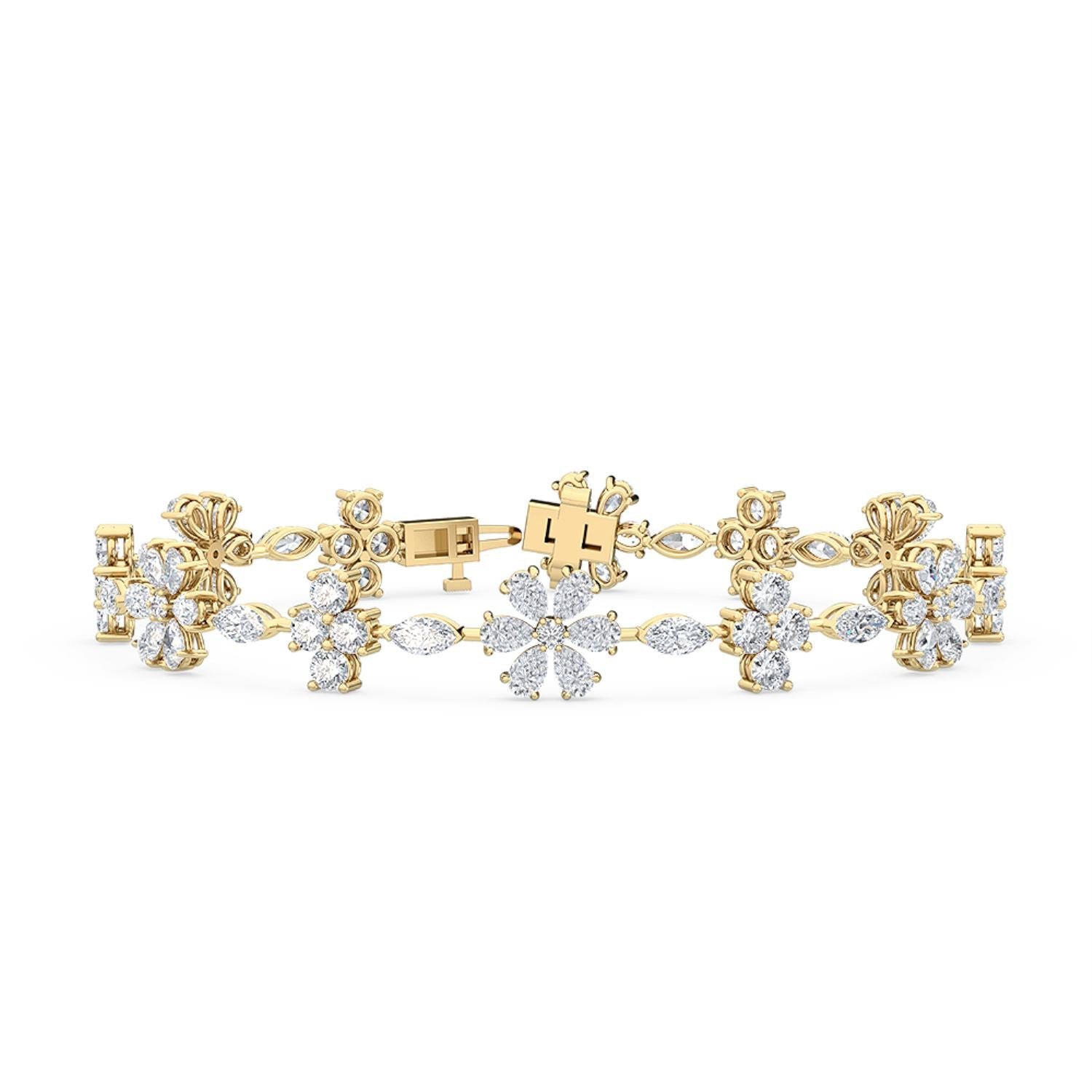 Isla Diamond Line Bracelet in 9K Yellow Gold - product image 1