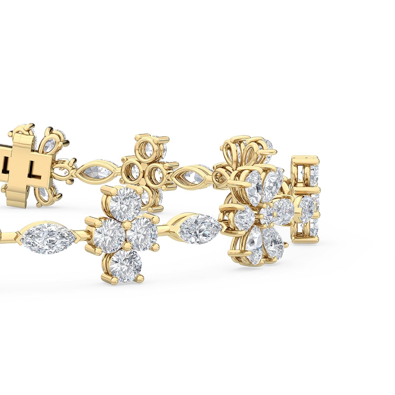 Isla Diamond Line Bracelet - yellow gold product image 3