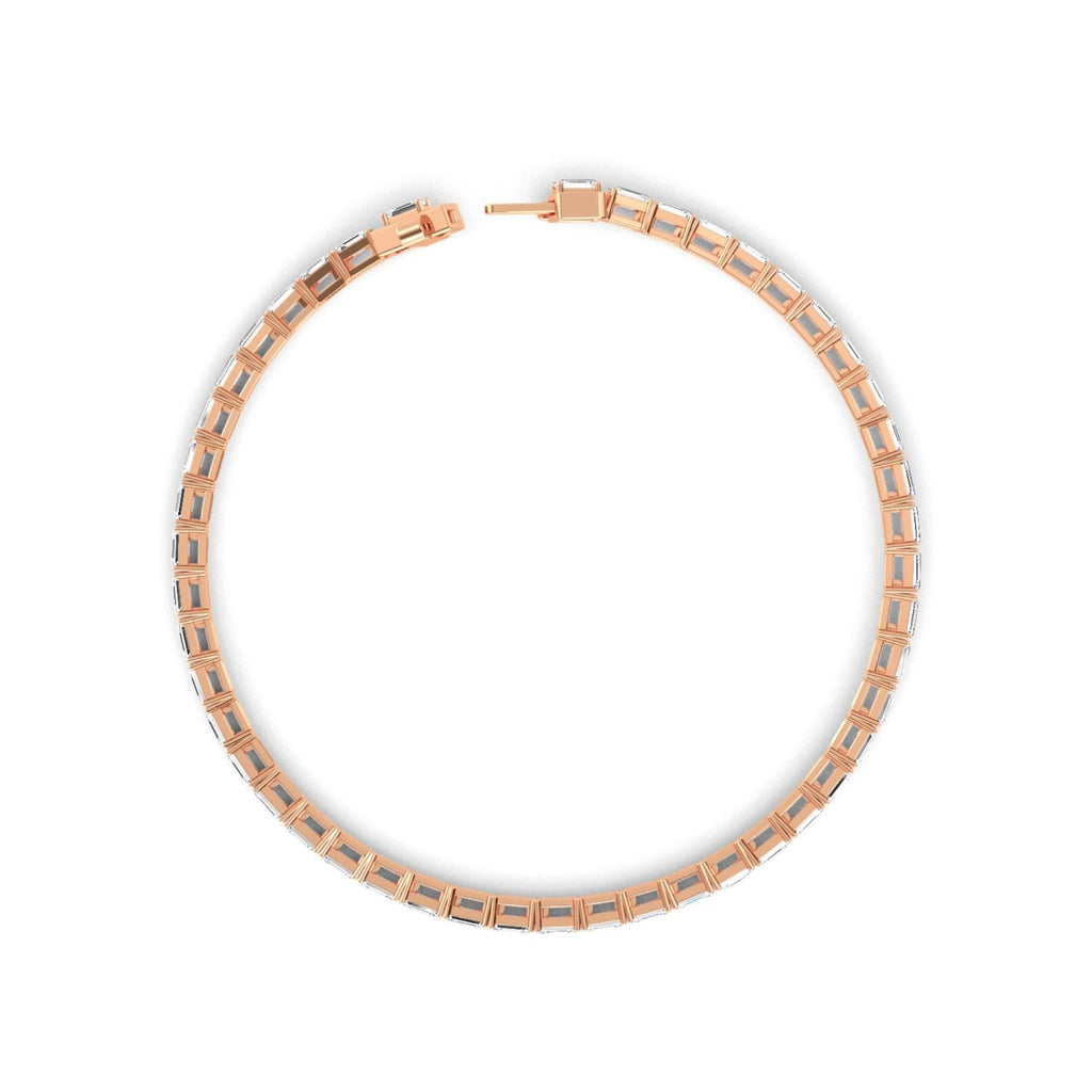 5.18ct Emerald Lab Diamond Bracelet - rose gold product image 3