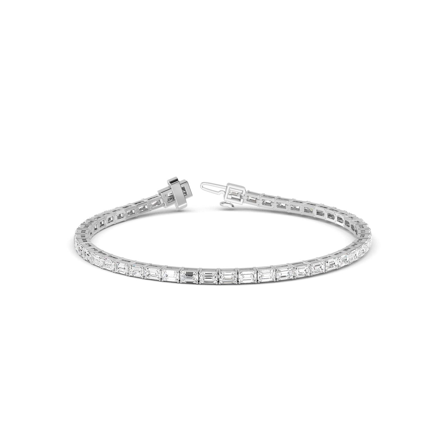 5.18ct Emerald Lab Diamond Bracelet - image 1