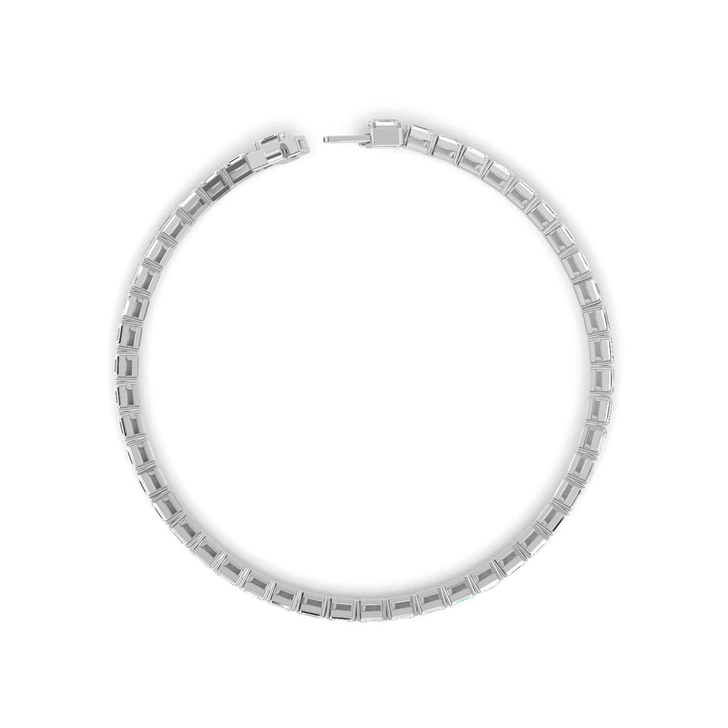 5.18ct Emerald Lab Diamond Bracelet - white gold product image 3