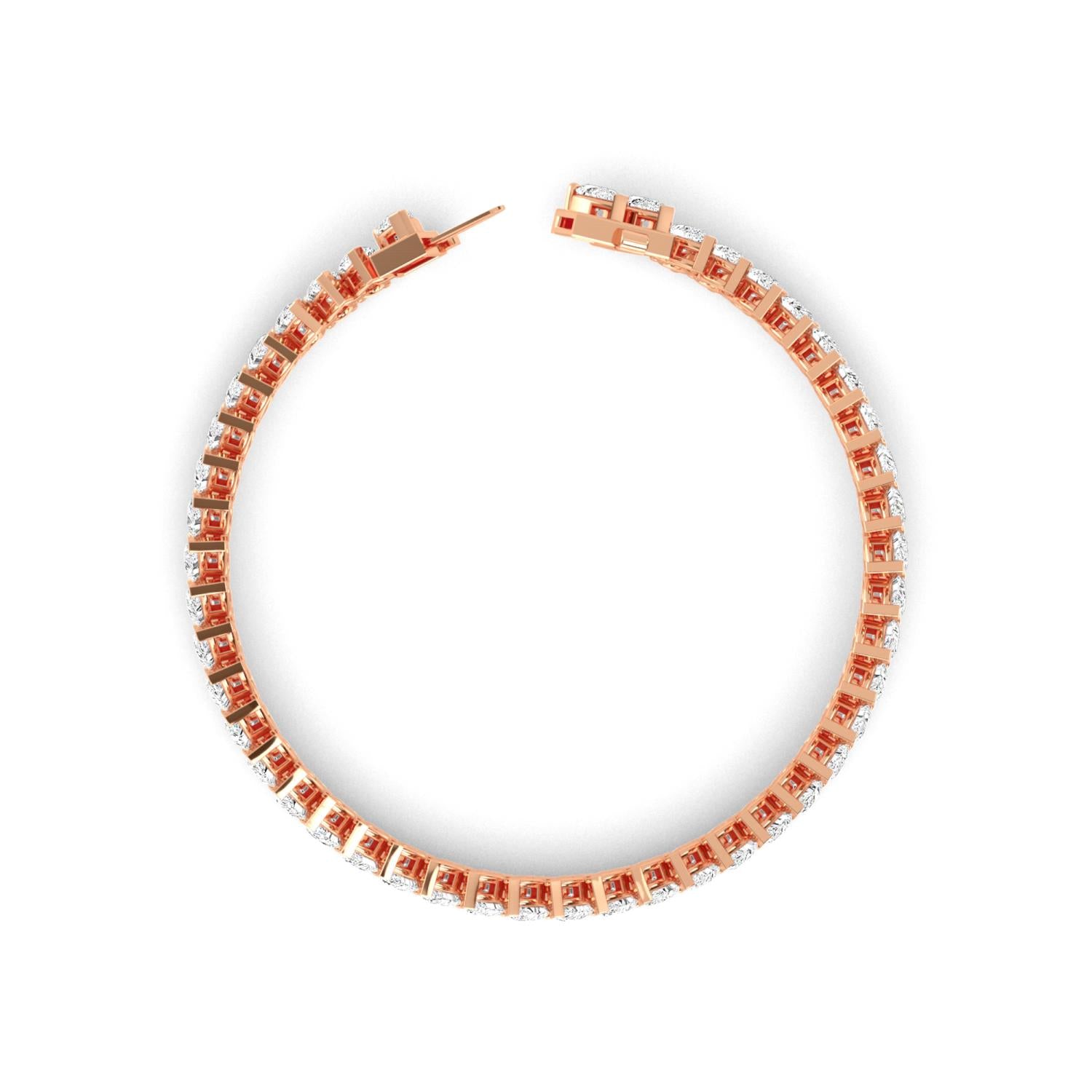 Valentina Pear Diamond Bracelet - rose gold product image 3
