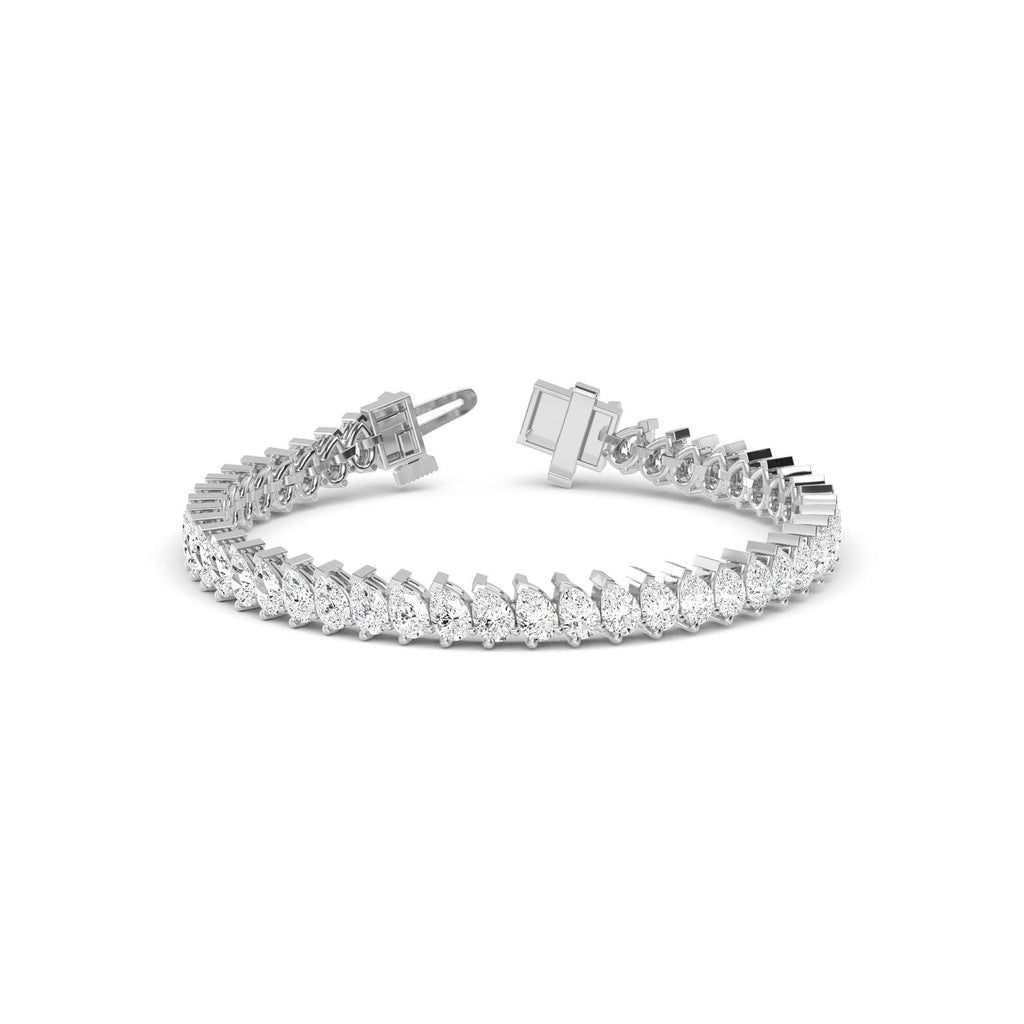 Valentina Pear Diamond Bracelet in 9K White Gold - product image 2