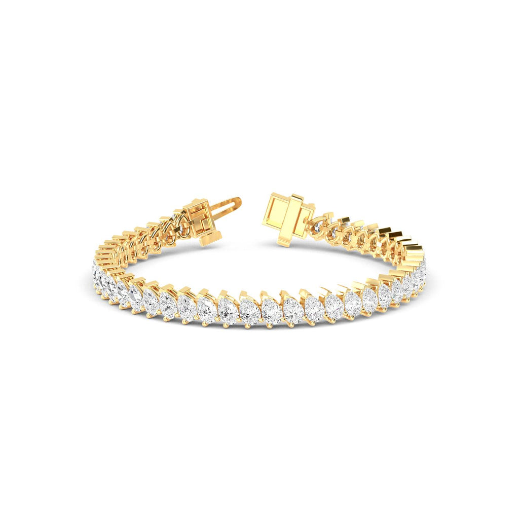 Valentina Pear Diamond Bracelet in 9K Yellow Gold - product image 1