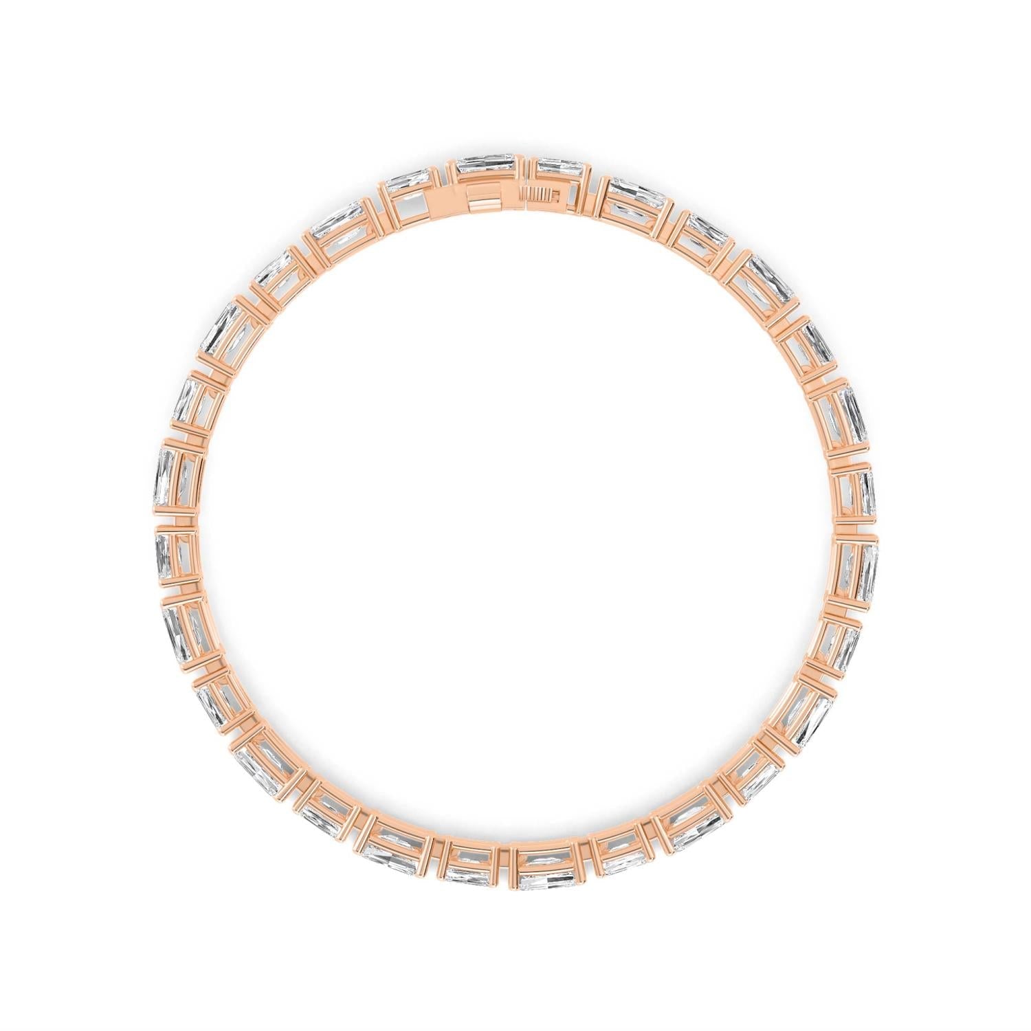 Eloise Emerald Diamond Bracelet - rose gold product image 3