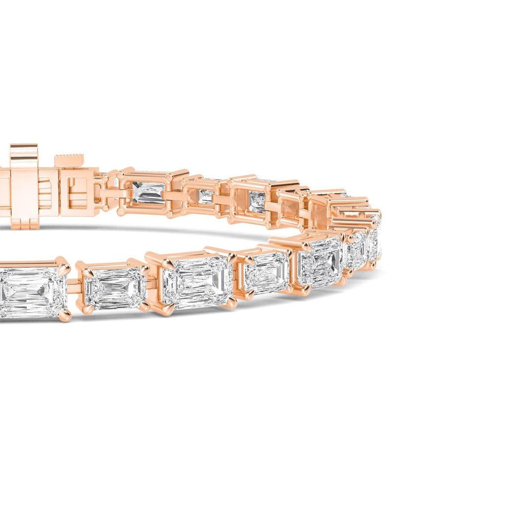 Eloise Emerald Diamond Bracelet - rose gold product image 4