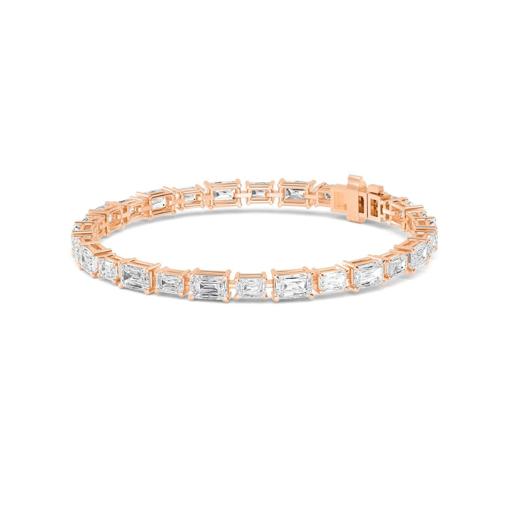 Eloise Emerald Diamond Bracelet - rose gold product image 5
