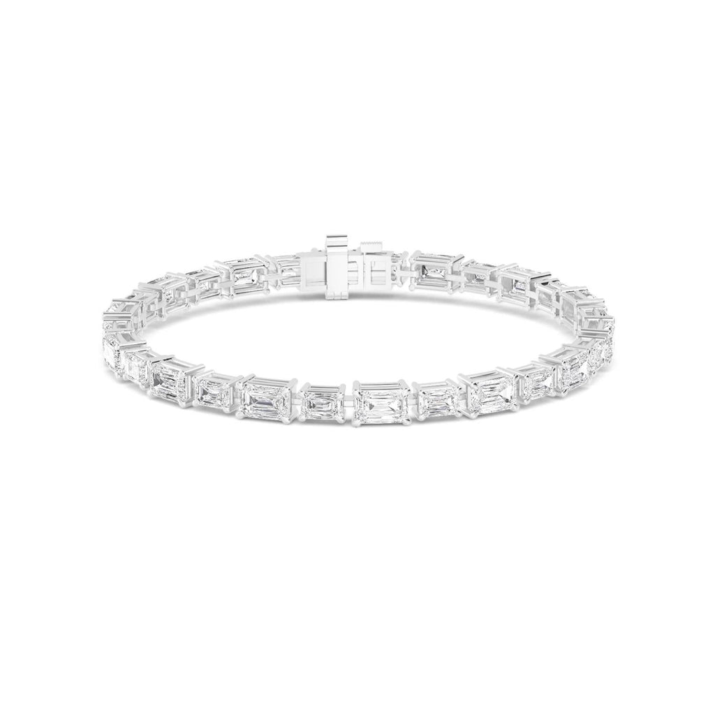 Eloise Emerald Diamond Bracelet in 9K White Gold - product image 2