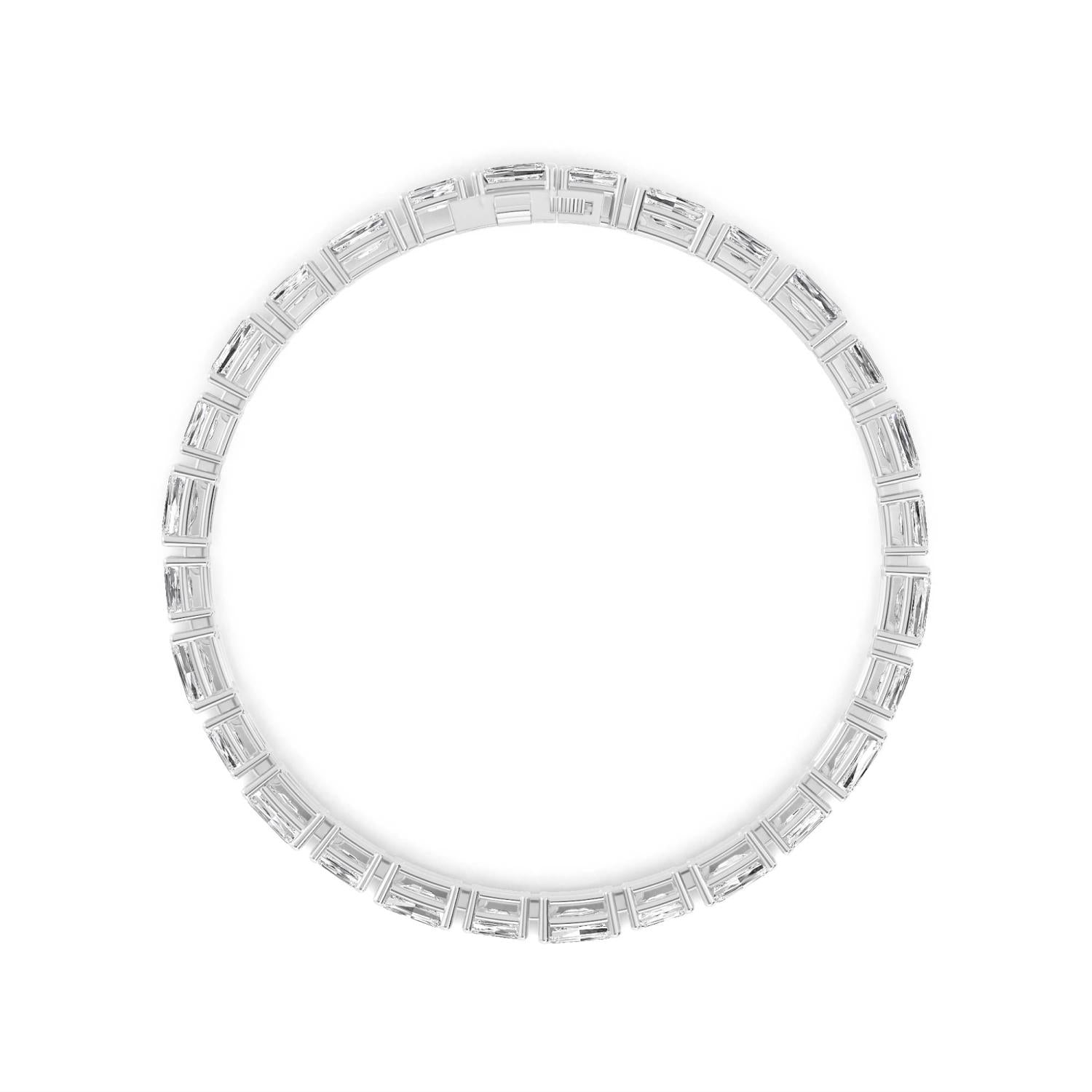 Eloise Emerald Diamond Bracelet - white gold product image 3
