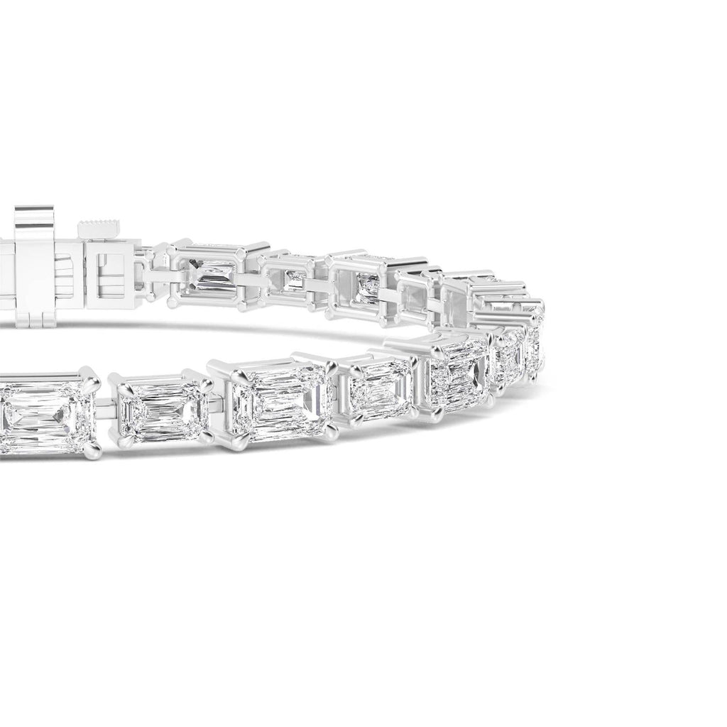 Eloise Emerald Diamond Bracelet - white gold product image 4
