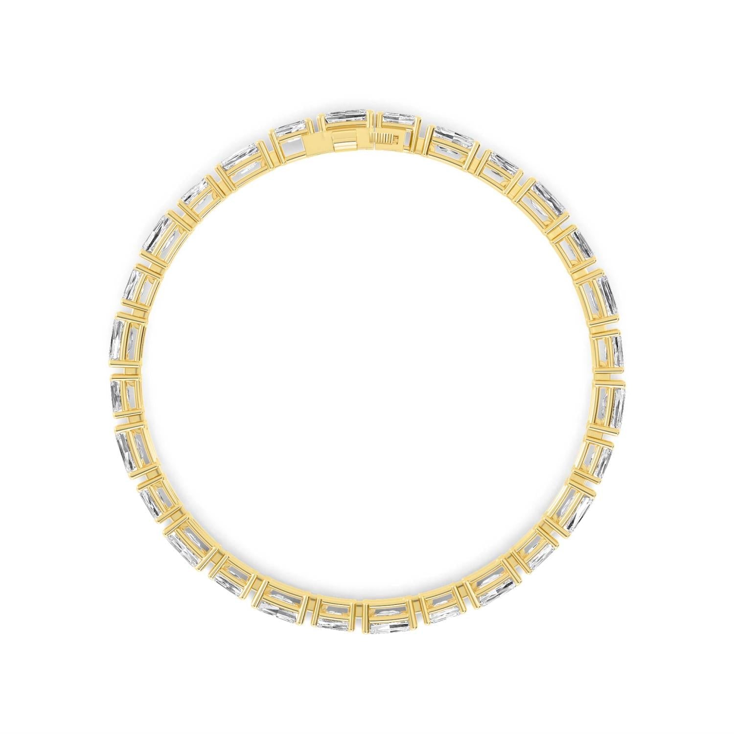 Eloise Emerald Diamond Bracelet - yellow gold product image 3