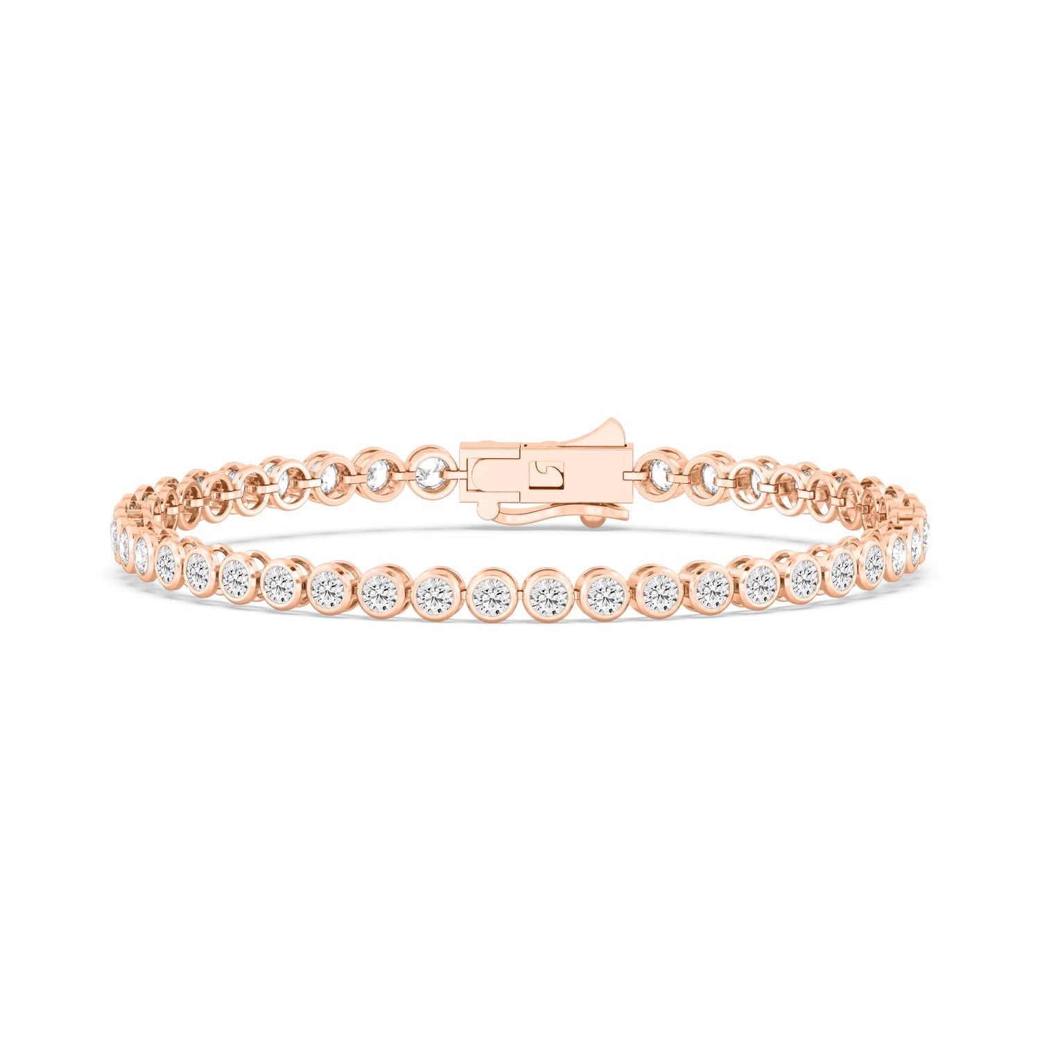 Signature Brilliant Bezel Tennis Bracelet - rose gold product image 1