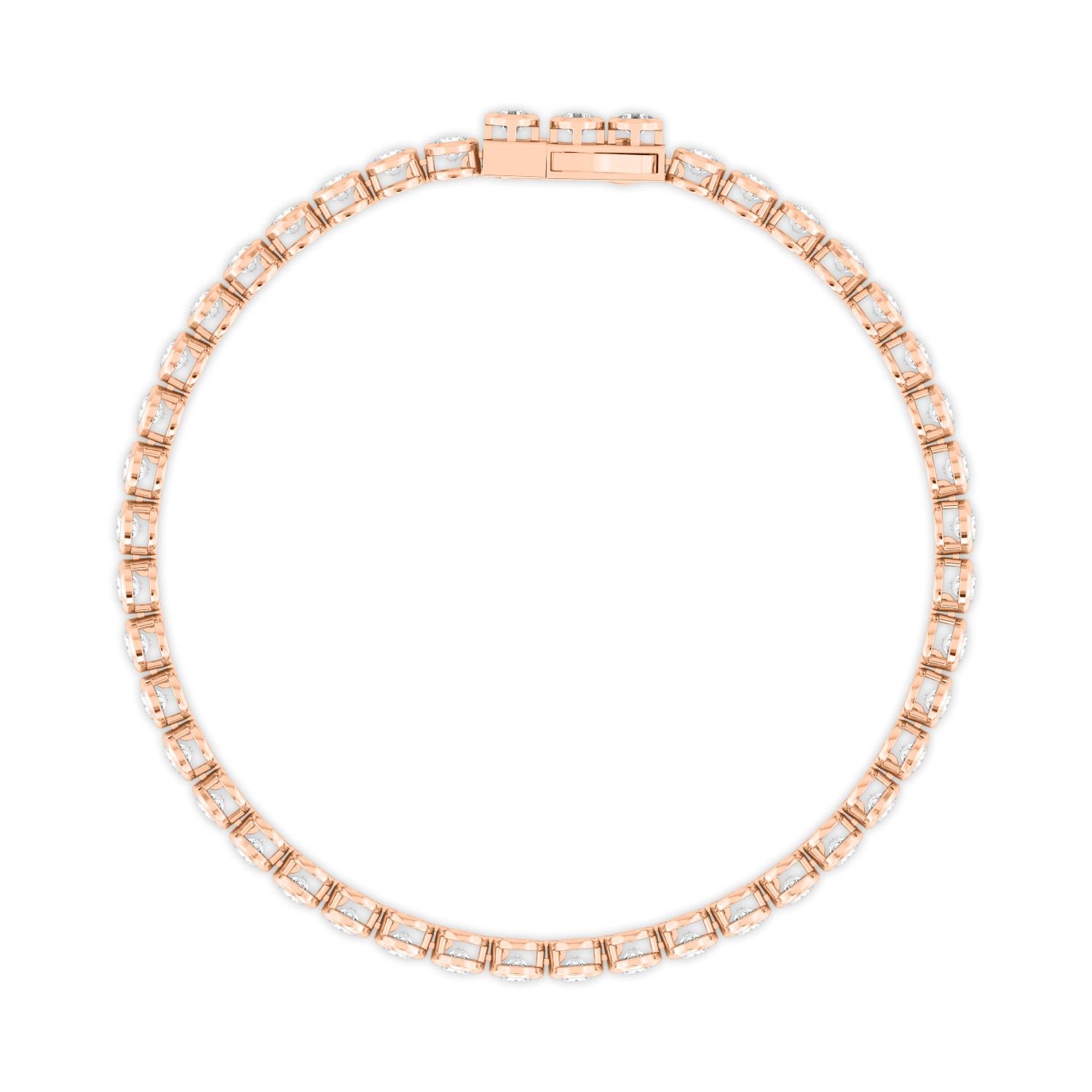 Signature Brilliant Bezel Tennis Bracelet - rose gold product image 3