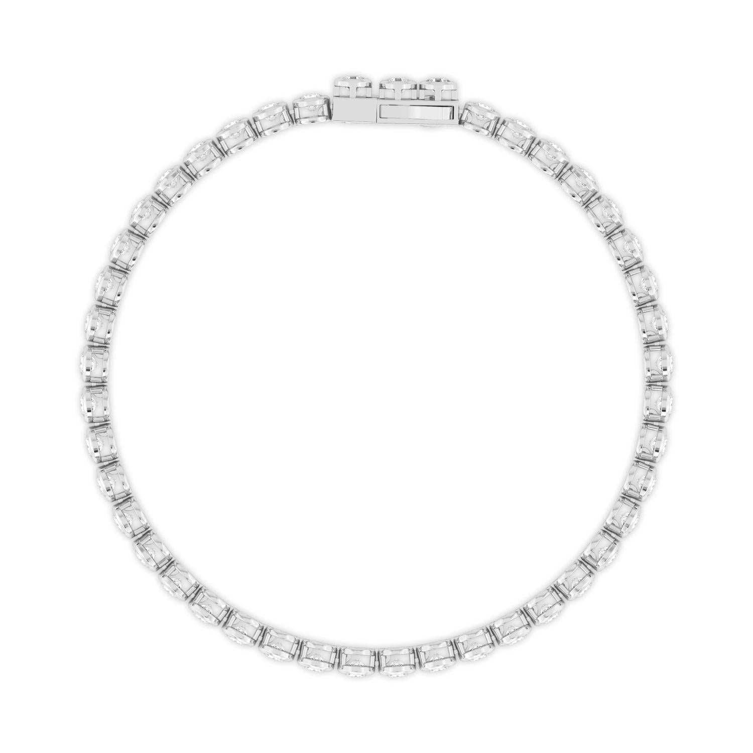 Signature Brilliant Bezel Tennis Bracelet - white gold product image 3