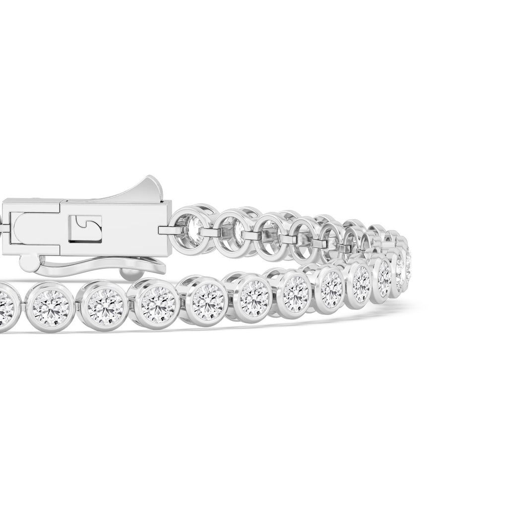 Signature Brilliant Bezel Tennis Bracelet - white gold product image 4