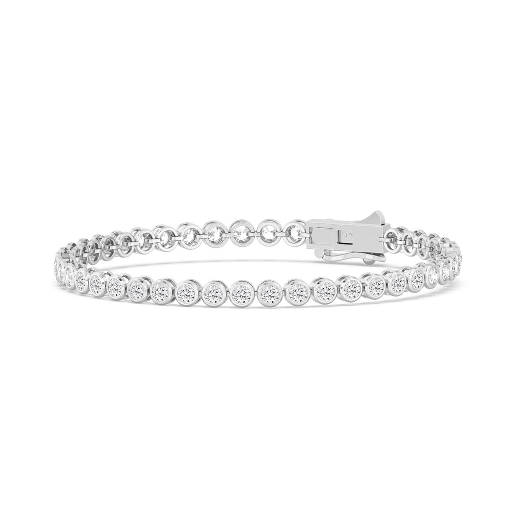 Signature Brilliant Bezel Tennis Bracelet - white gold product image 5