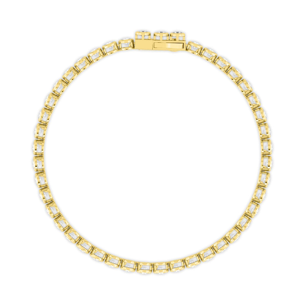 Signature Brilliant Bezel Tennis Bracelet - yellow gold product image 3