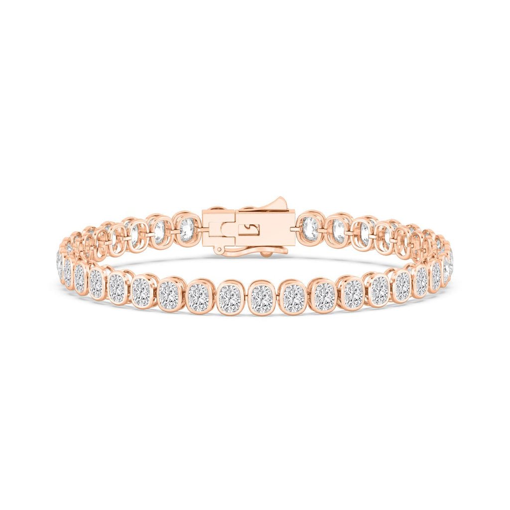 Signature Cushion Bezel Tennis Bracelet - rose gold product image 1
