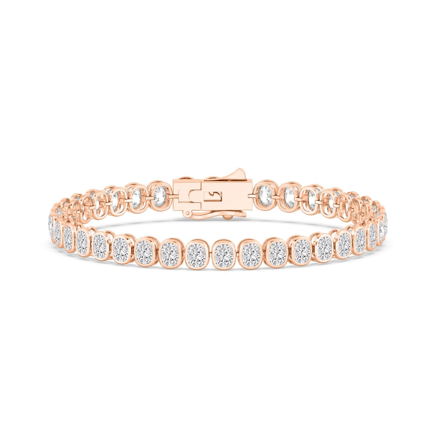 Signature Cushion Bezel Tennis Bracelet - rose gold product image 1