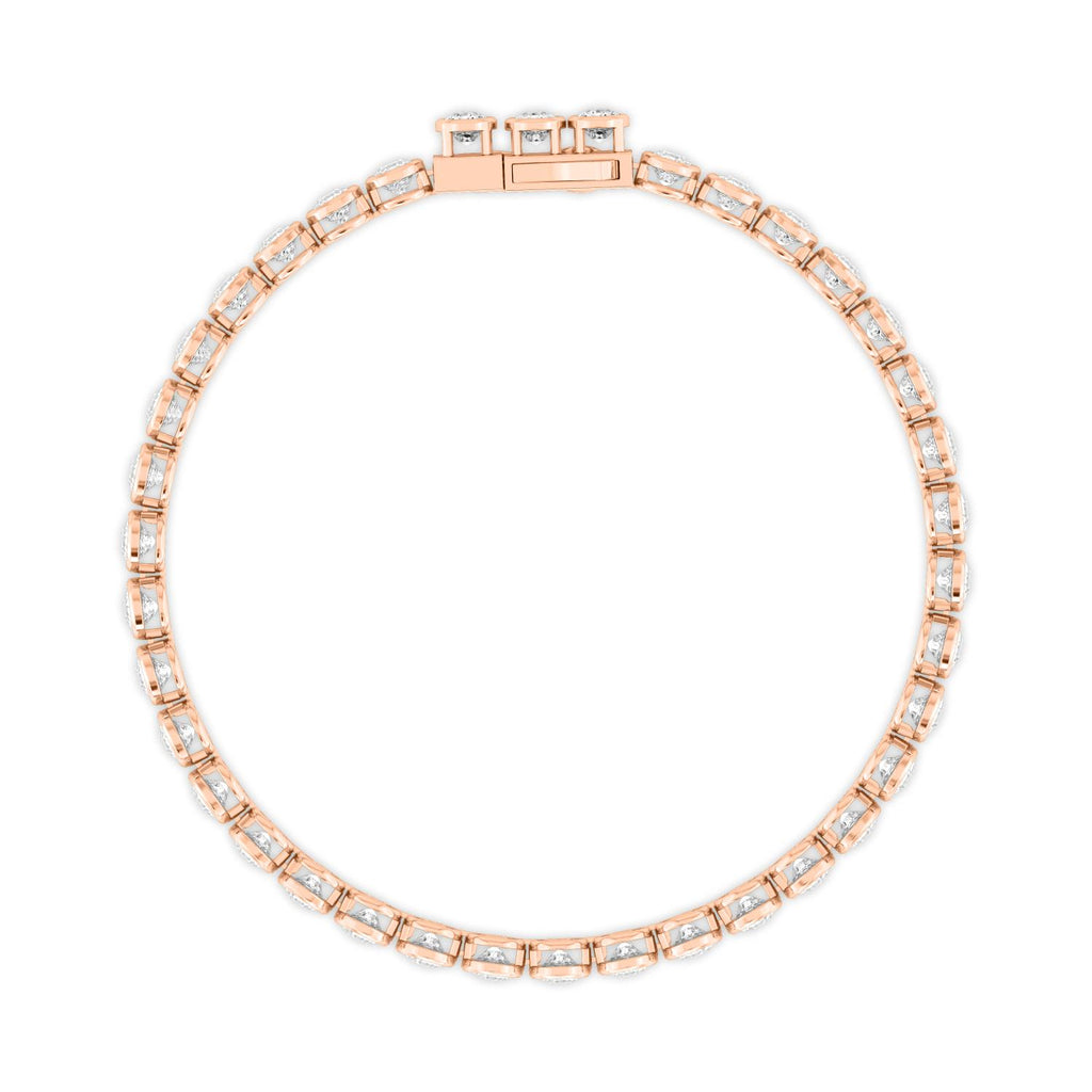 Signature Cushion Bezel Tennis Bracelet - rose gold product image 3