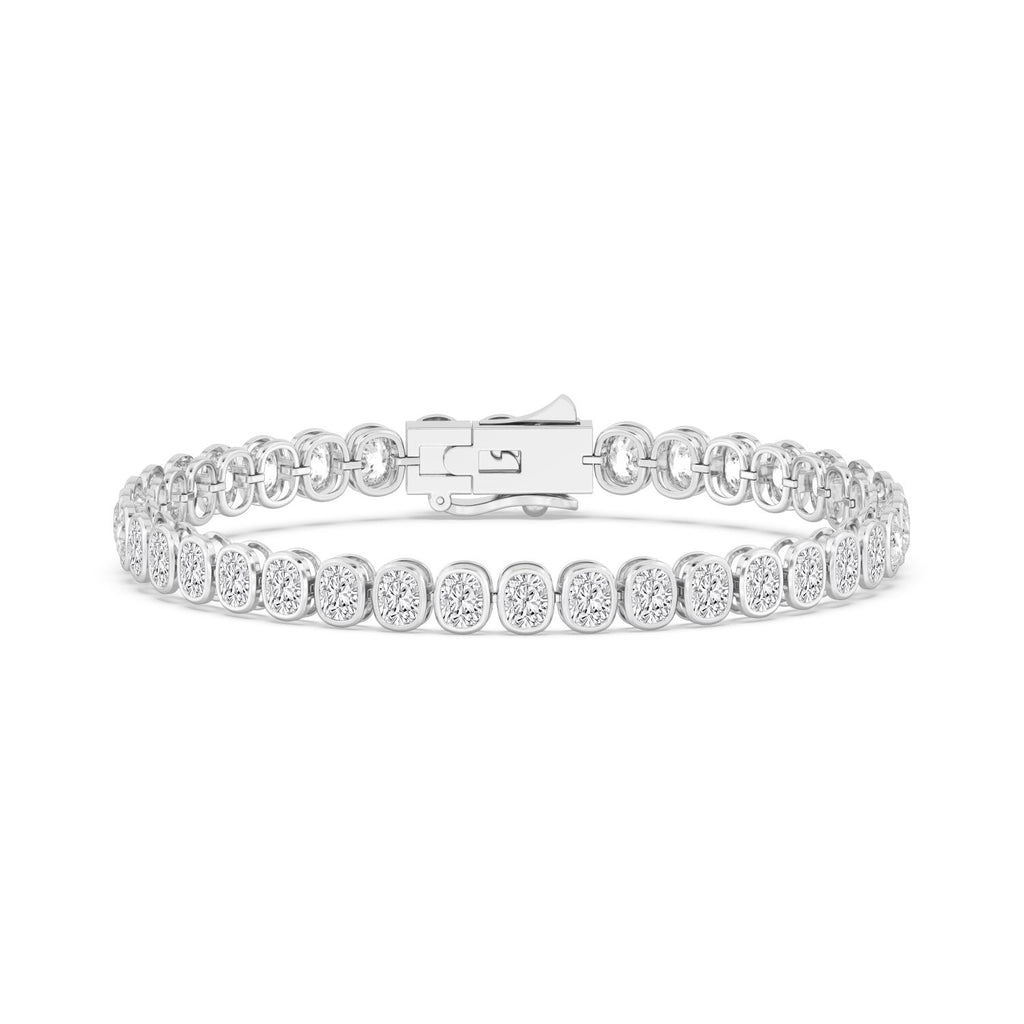 Signature Cushion Bezel Tennis Bracelet - white gold product image 1