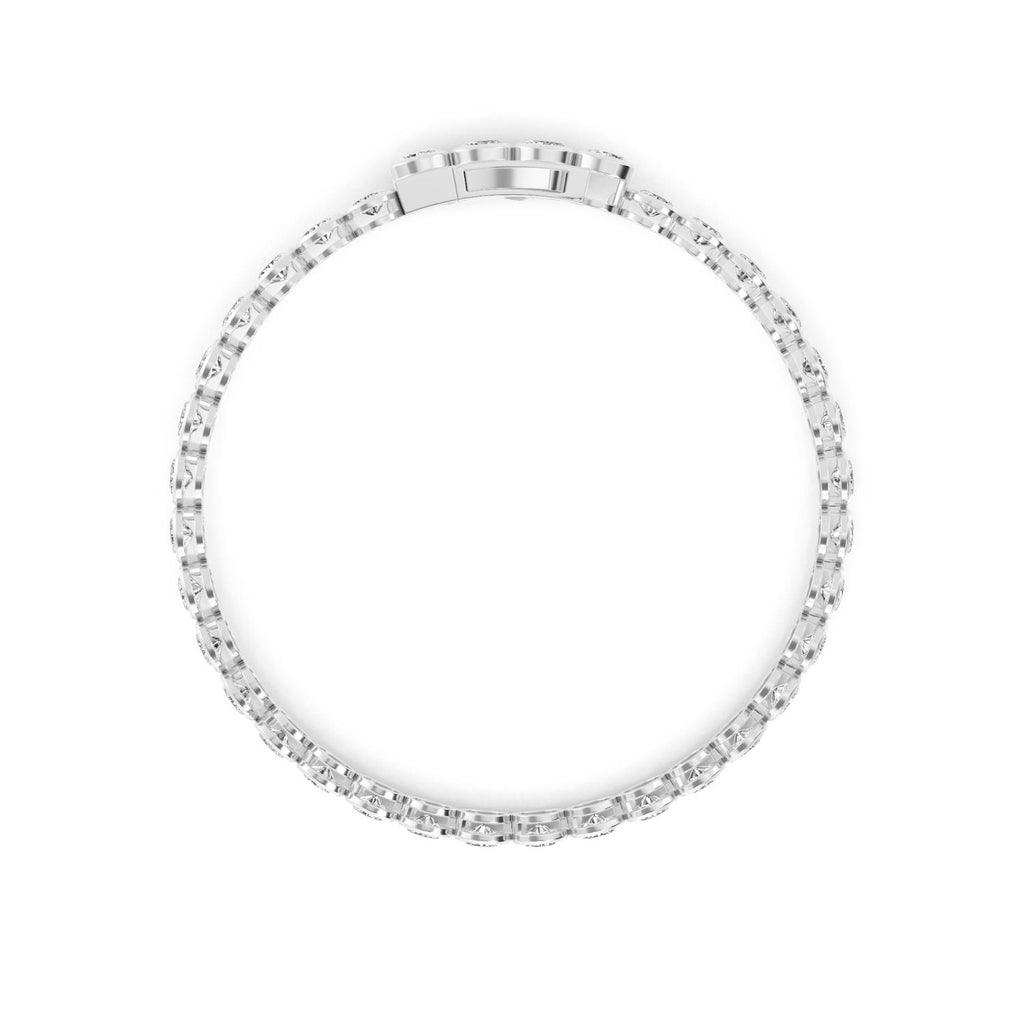 Roma Oval Diamond Bracelet - white gold product image 3