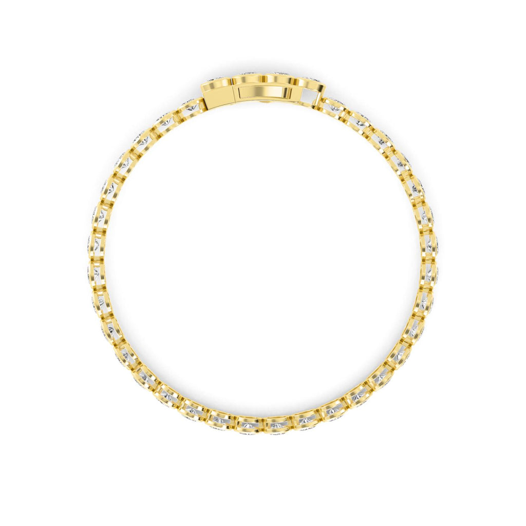 Roma Oval Diamond Bracelet - yellow gold product image 3