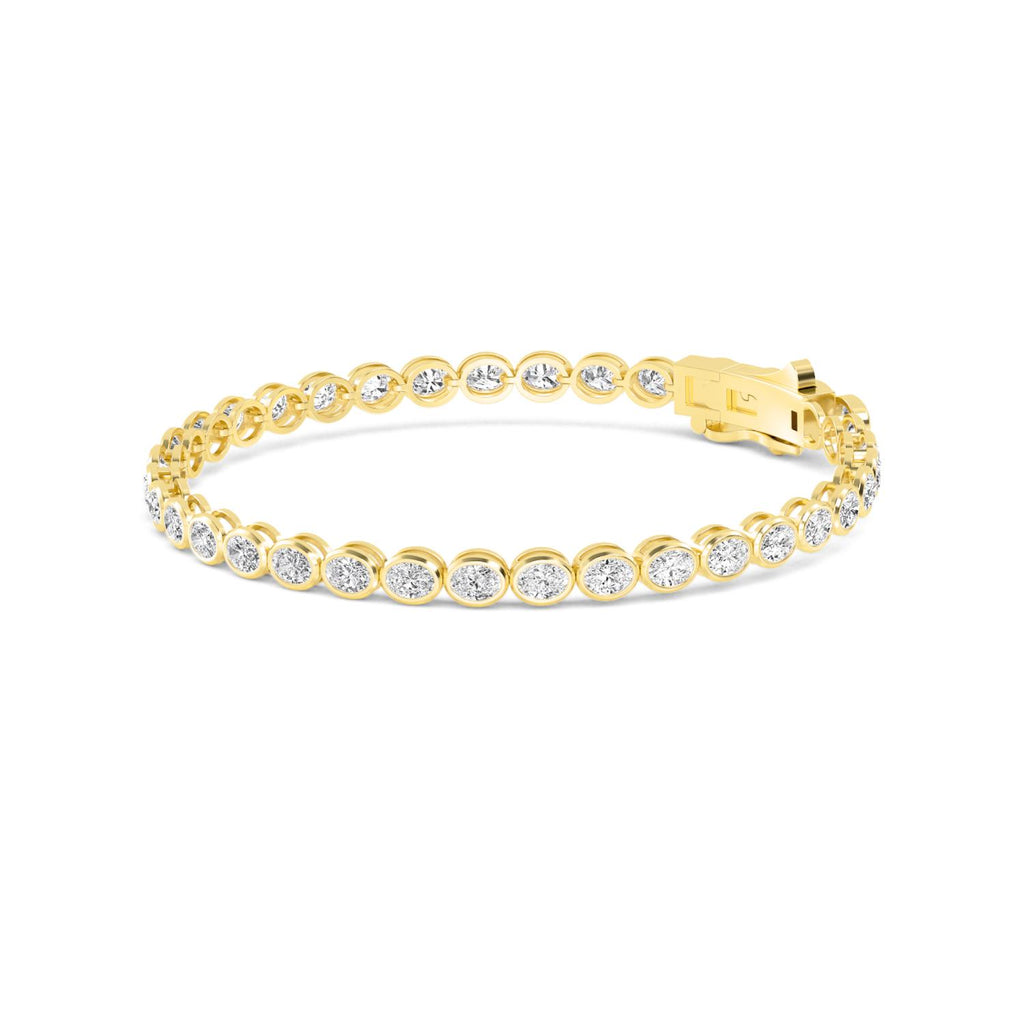 Roma Oval Diamond Bracelet - yellow gold product image 5