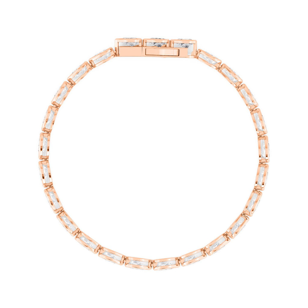 Signature Pear Bezel Tennis Bracelet - rose gold product image 3