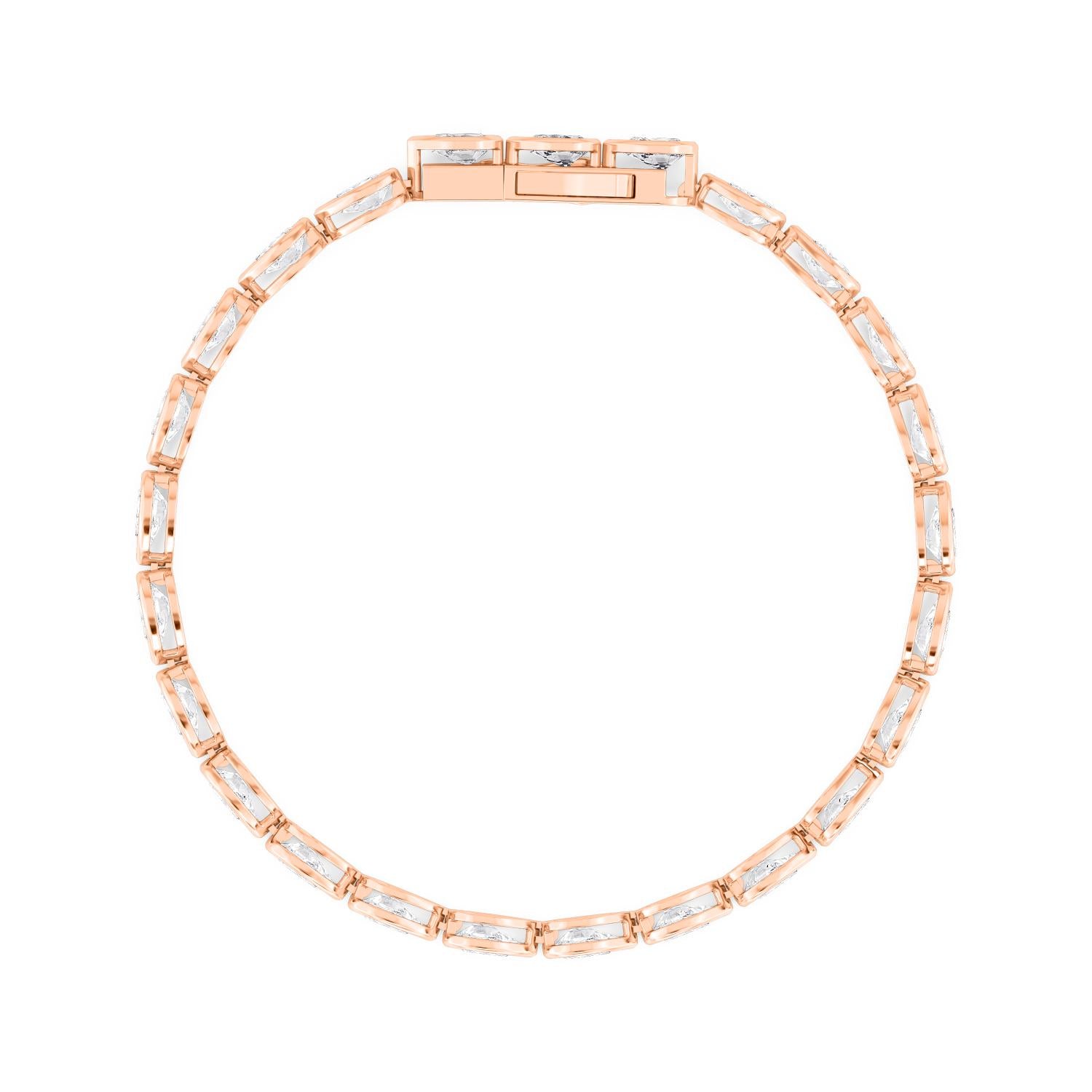 Signature Pear Bezel Tennis Bracelet - rose gold product image 3